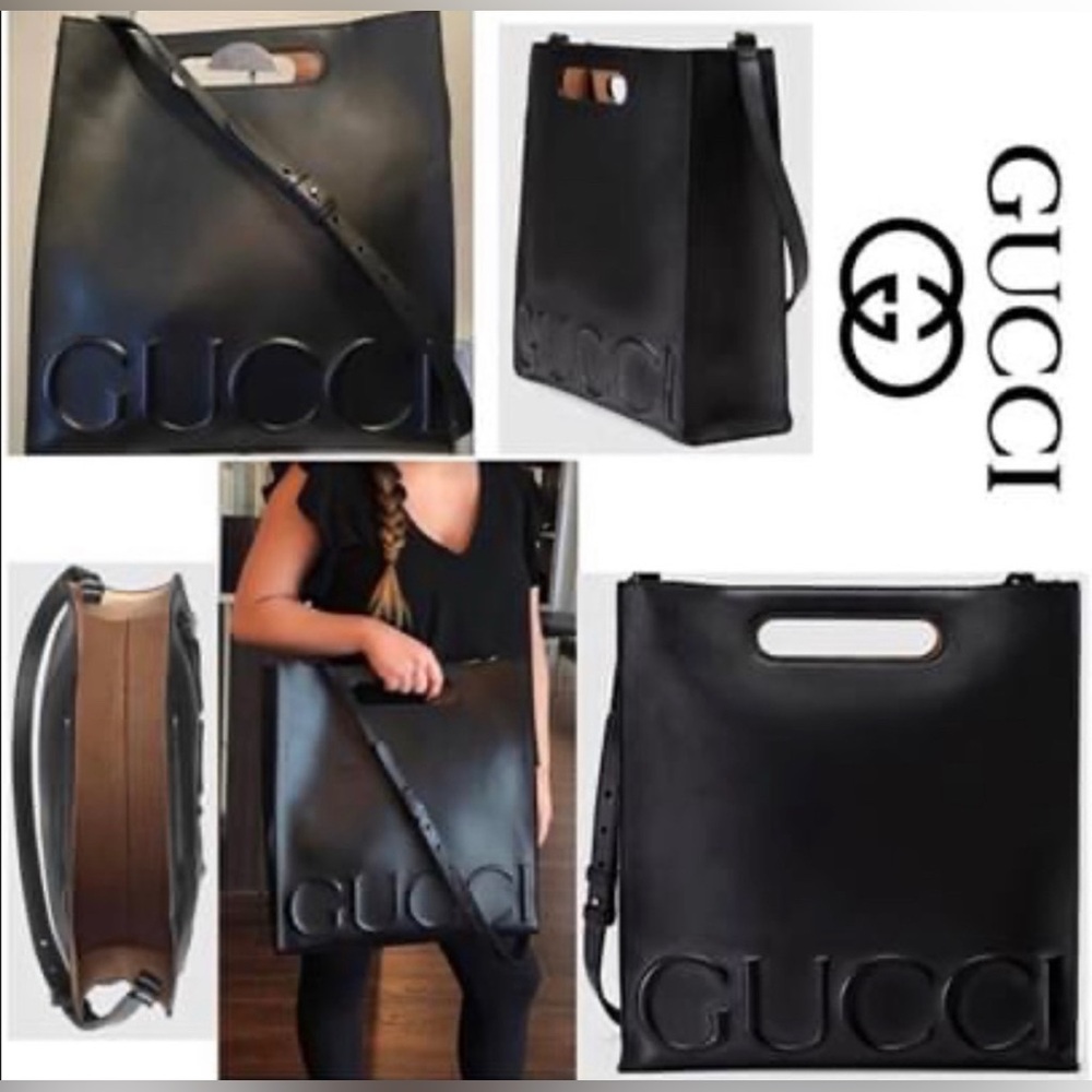 G5 Gucci XL Leather Tote Handbag